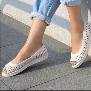 Melissa Camilla + Jason Wu Woven Open Toe Flats Size 10
